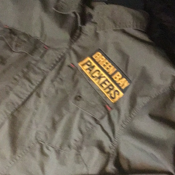 Vintage Packers NFL Team Apparel Olive Green Bay Shirt Boys XL - Picture 3 of 11